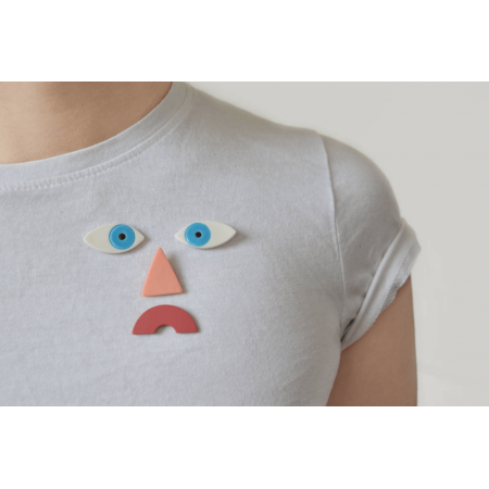 Monochromatiques - pin's visage