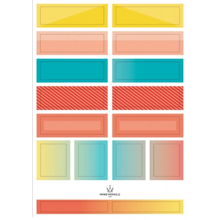 Stickers color palette - sea