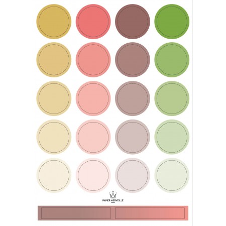 Stickers color palette - earth
