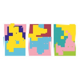 Trio de carnets A6 Pixel