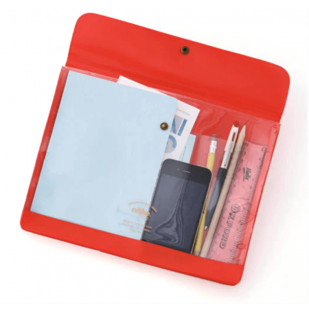 Pochette Nahë transparente A5 - rouge