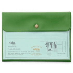 Pochette nähe travel organizer verte A6