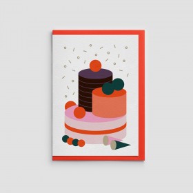 Carte postale 2 volets - Celebrate cake