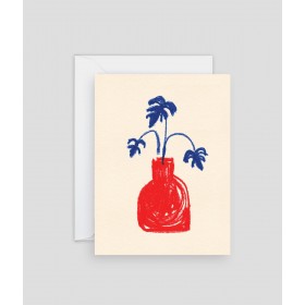 Carte 2 volets - Red Vase