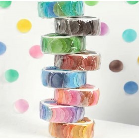 Mini masking tape - rond coloré