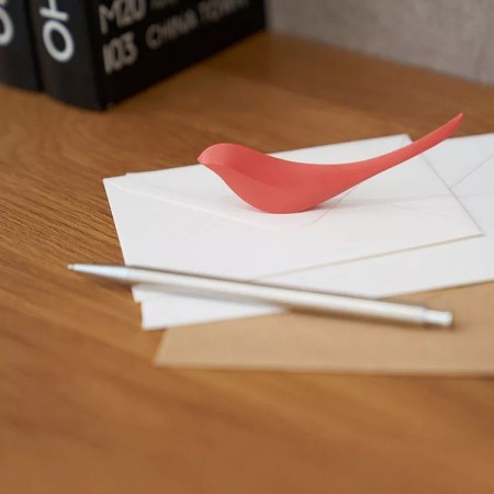 Ouvre-lettre & coupe papier - Birdie rouge