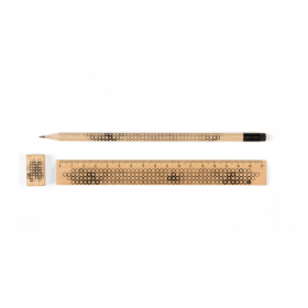 KIT : crayon à papier + règle 20 cm + taille crayon